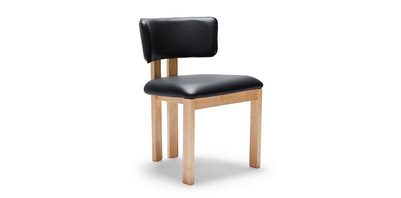 Emery Dining Chair – Premium Black Leather