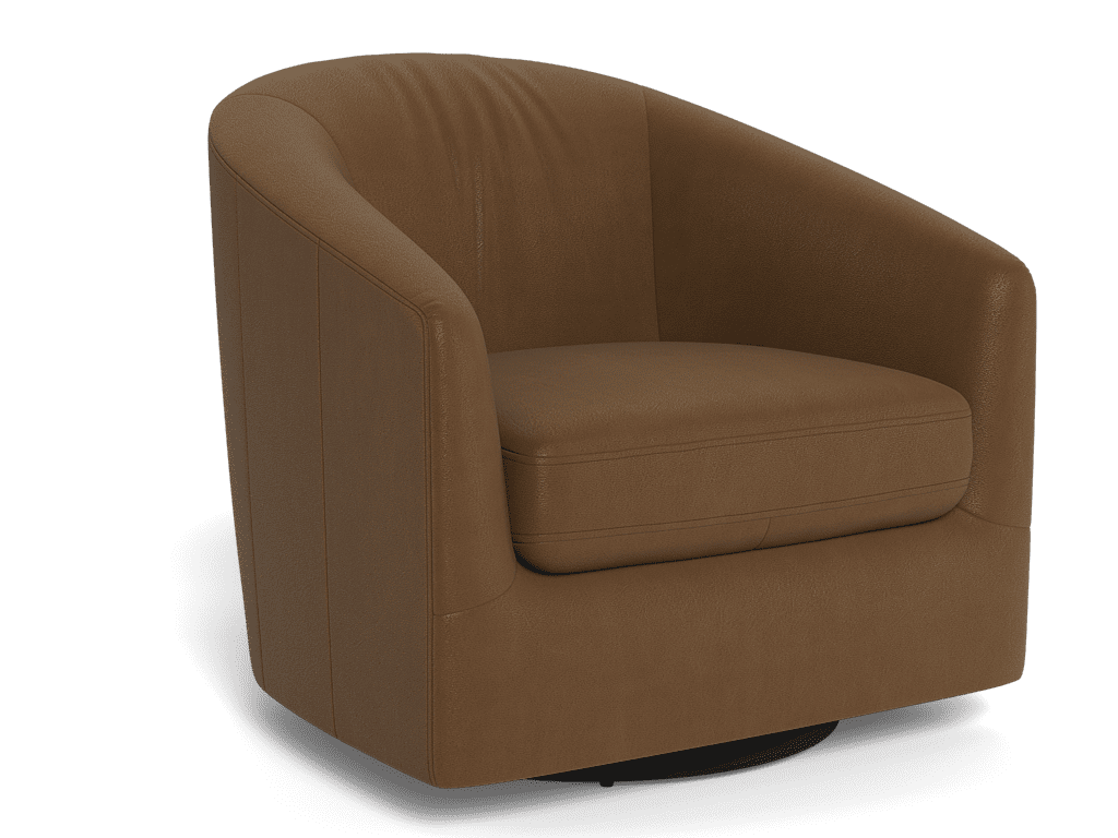 Rozelle Swivel Accent Chair – Leather